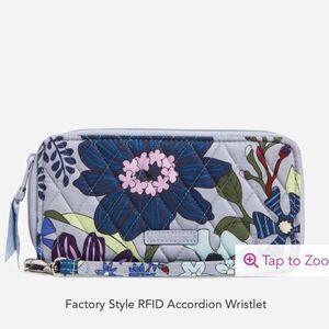 Vera Bradley Factory Style RFID Accordion Wristlet in Bengal Lily NWT